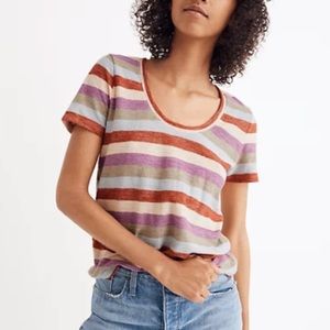 Madewell Alto Scoop Tee in Granda Stripe
